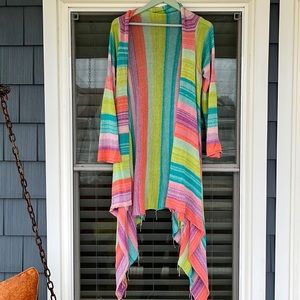 Goddis duster open front cardigan one size beach stripe